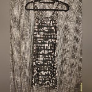 West Loop Abstract Print Sleeveless Dress